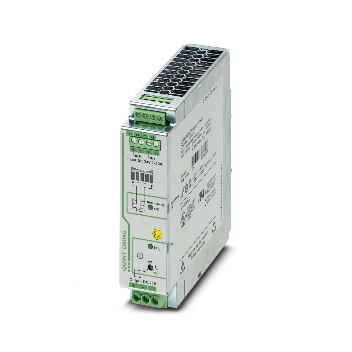 QUINT-ORING/24DC/2X10/1X20, Резервный модуль, с защитным покрытием