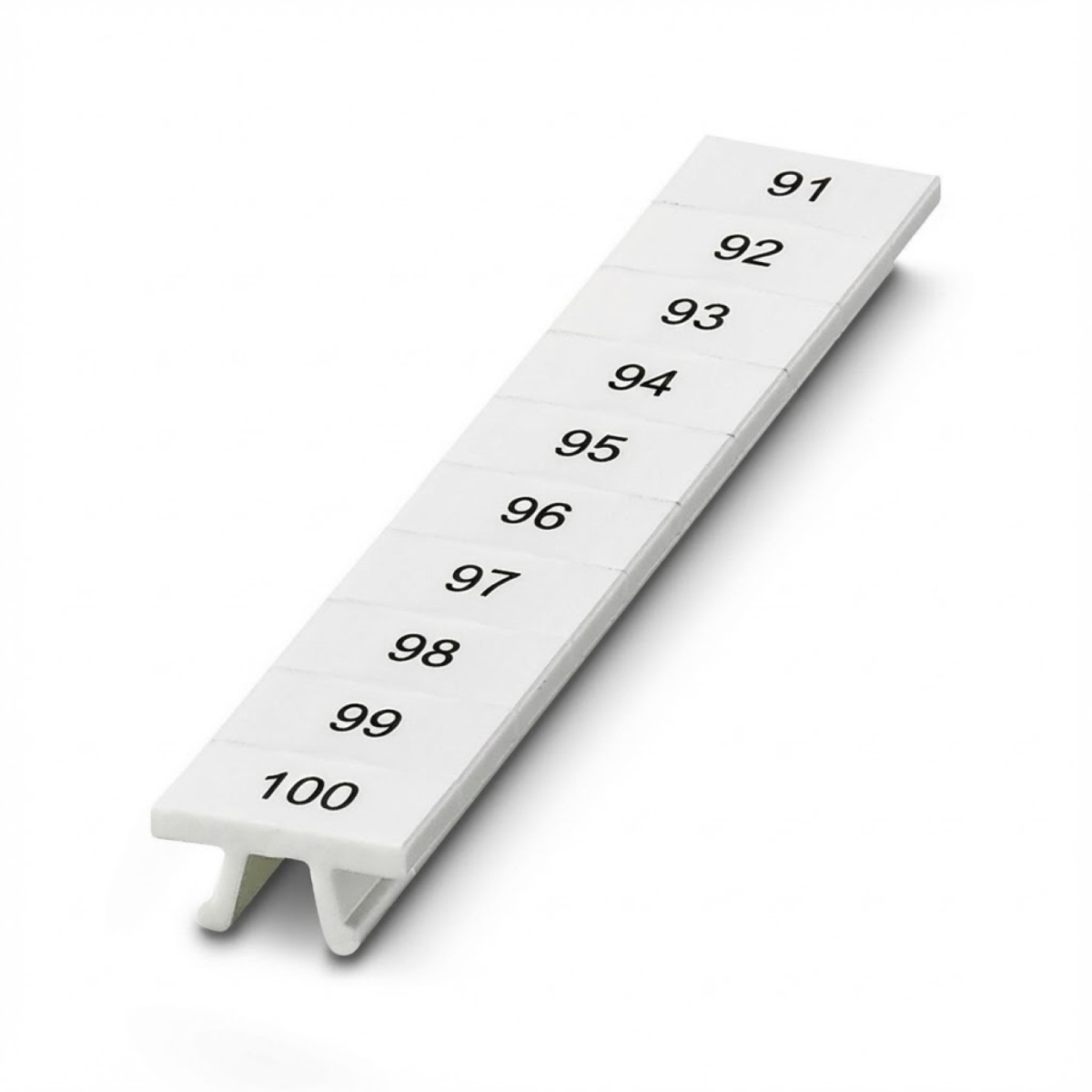 ПМК 6,ВЕРТ: 91-100, Шильдик маркировочный в составе полосок (по 10 шильдиков)