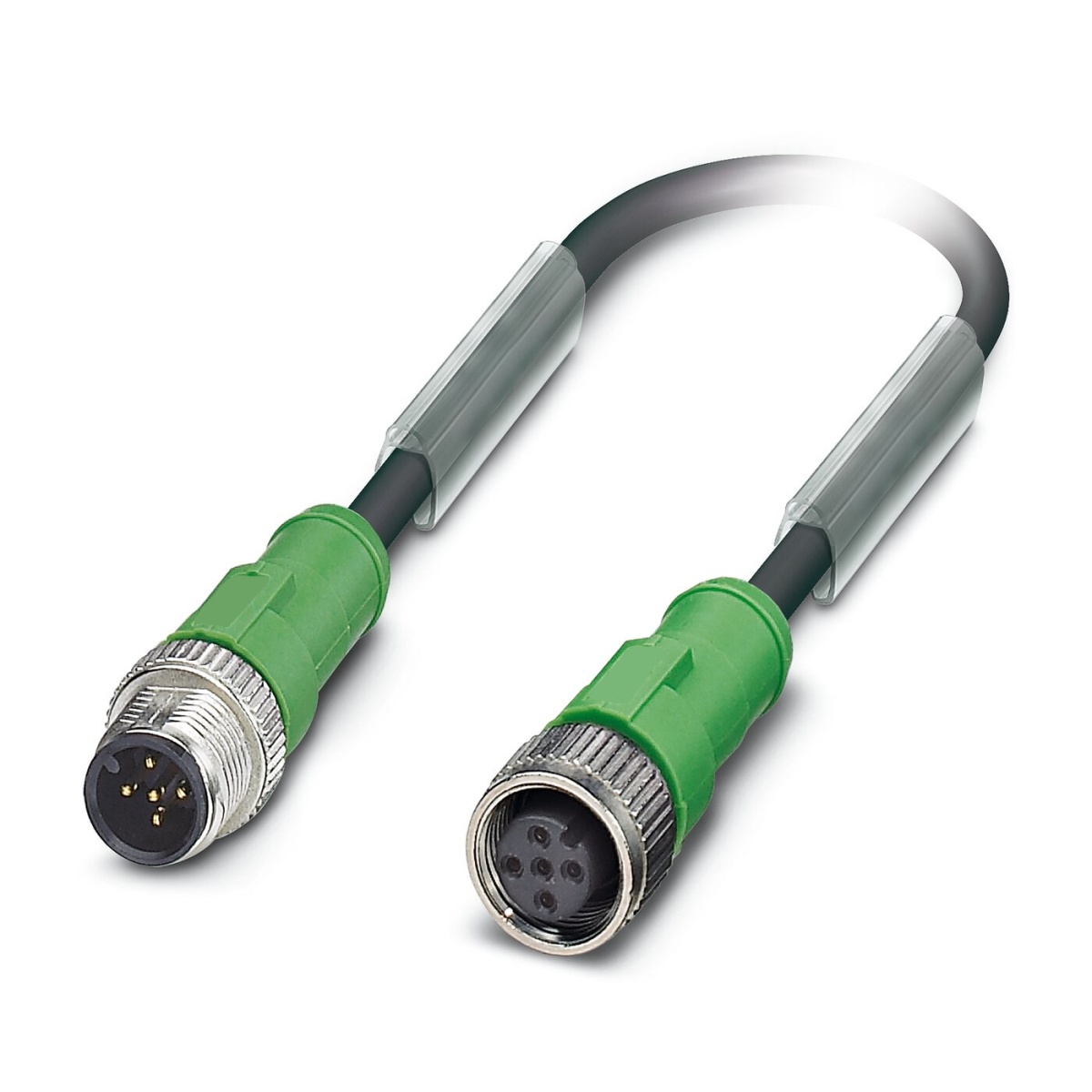 SAC-5P-M12MS/3,0-PUR/M12FS, Кабель для датчика / исполнительного элемента