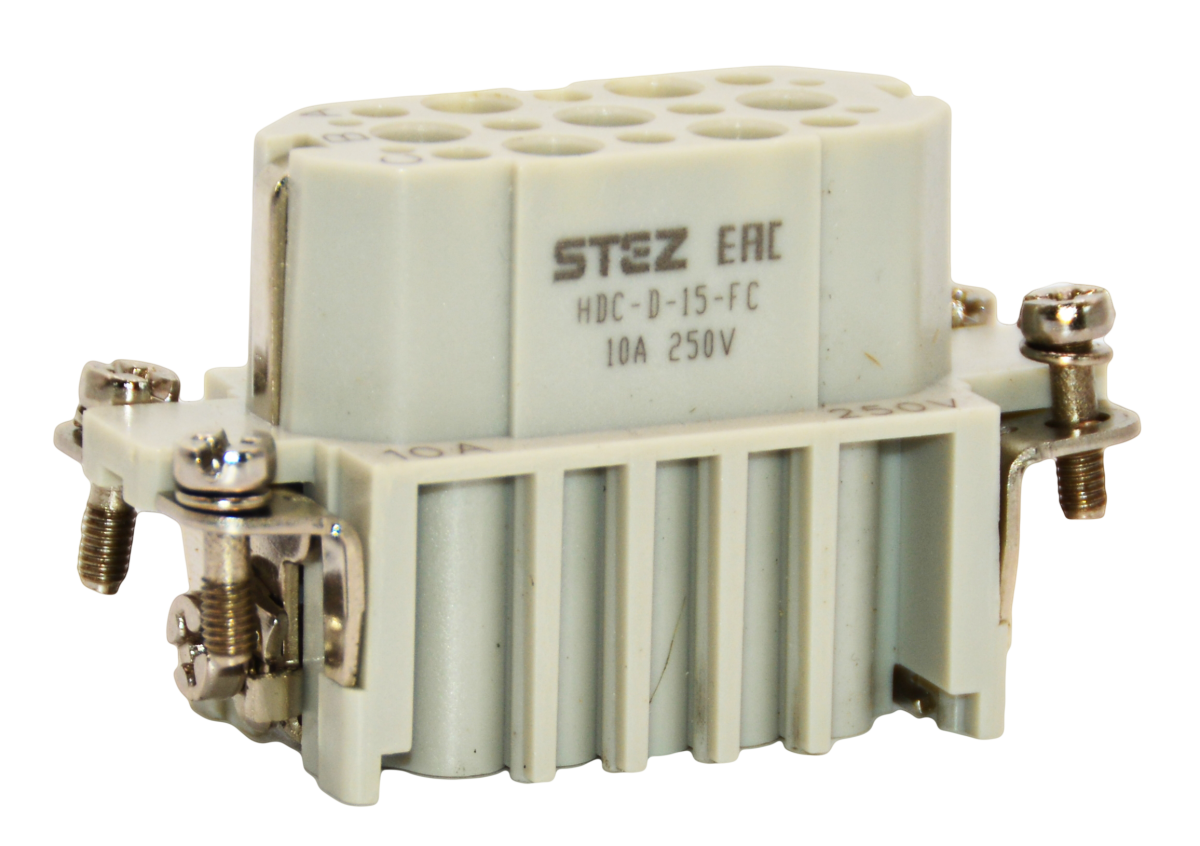 HDC-D-15-FC, Вставка контактная, постоянное число полюсов