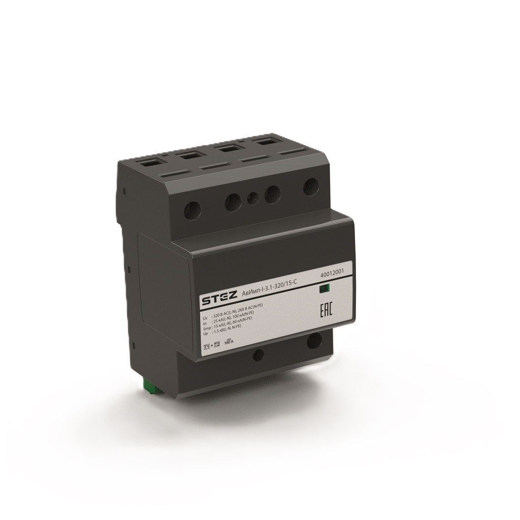 АвИмп-I-1.0-320/25-С, УЗИП класса 1+2, 1 фаза, PEN