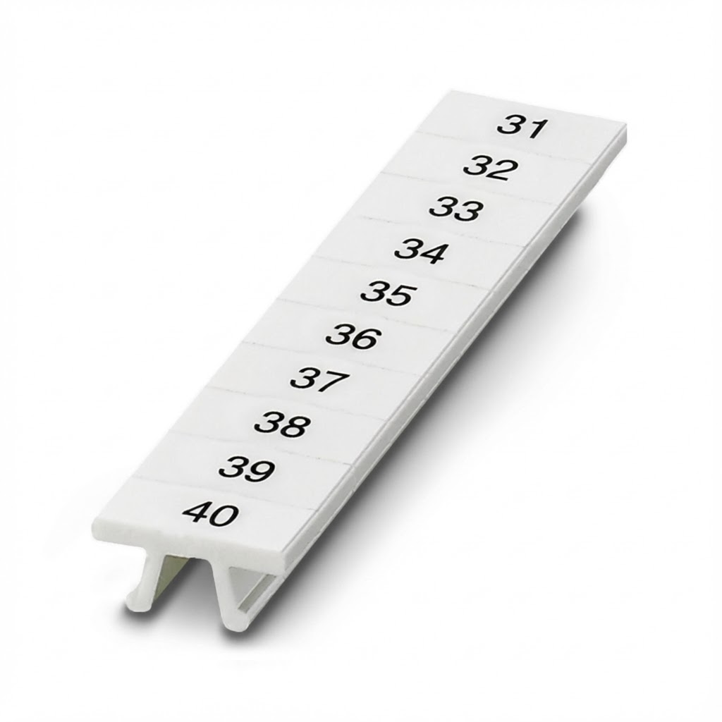 ПМК 5,ВЕРТ: 31-40, Шильдик маркировочный в составе полосок (по 10 шильдиков)