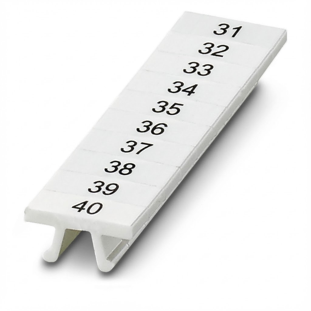 ПМК 4,ВЕРТ: 31-40, Шильдик маркировочный в составе полосок (по 10 шильдиков)