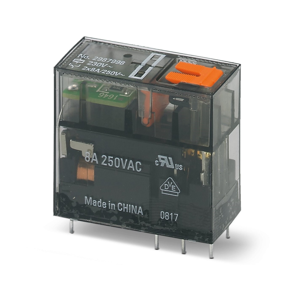 REL-MR-230AC/21-21AU/MS, Одиночное реле