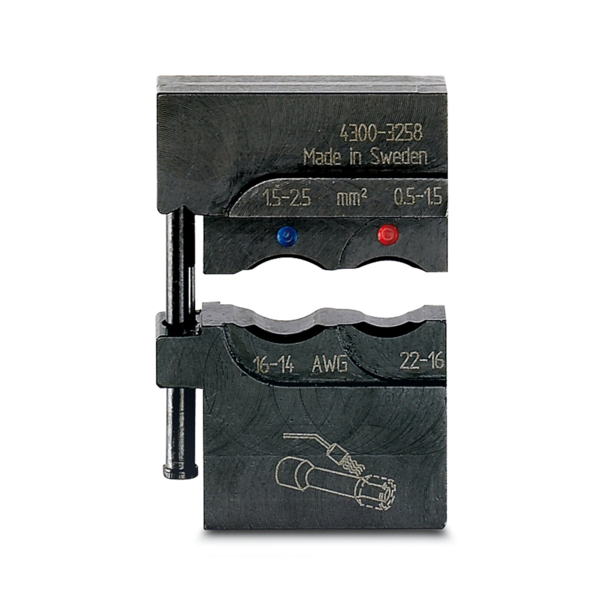 CRIMPFOX-M HS/DIE, Вставка для обжим. инструмента