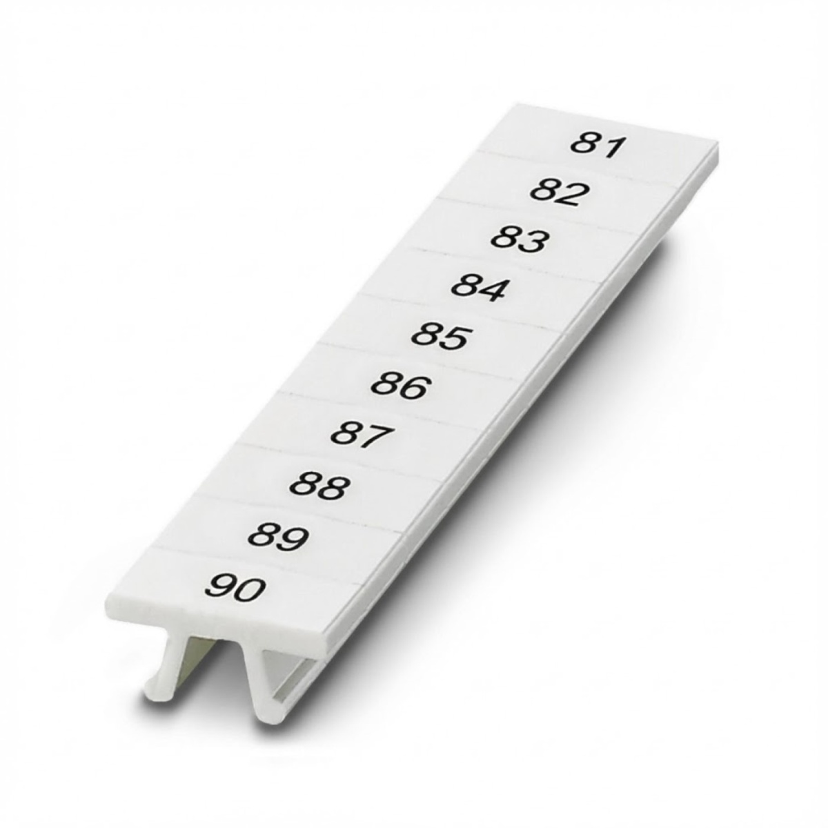 ПМК 5,ВЕРТ: 81-90, Шильдик маркировочный в составе полосок (по 10 шильдиков)