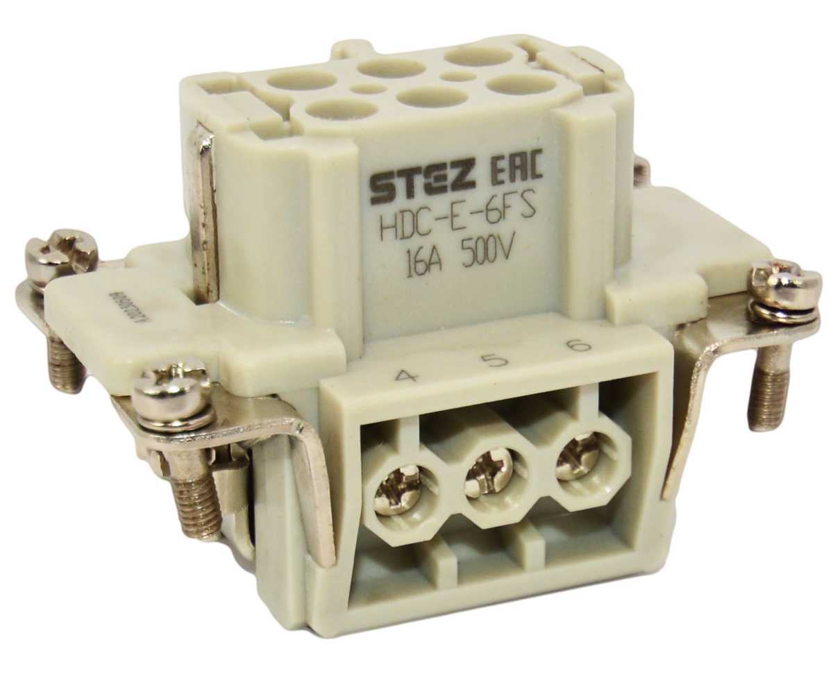 HDC-E-6FS, Вставка контактная, постоянное число полюсов