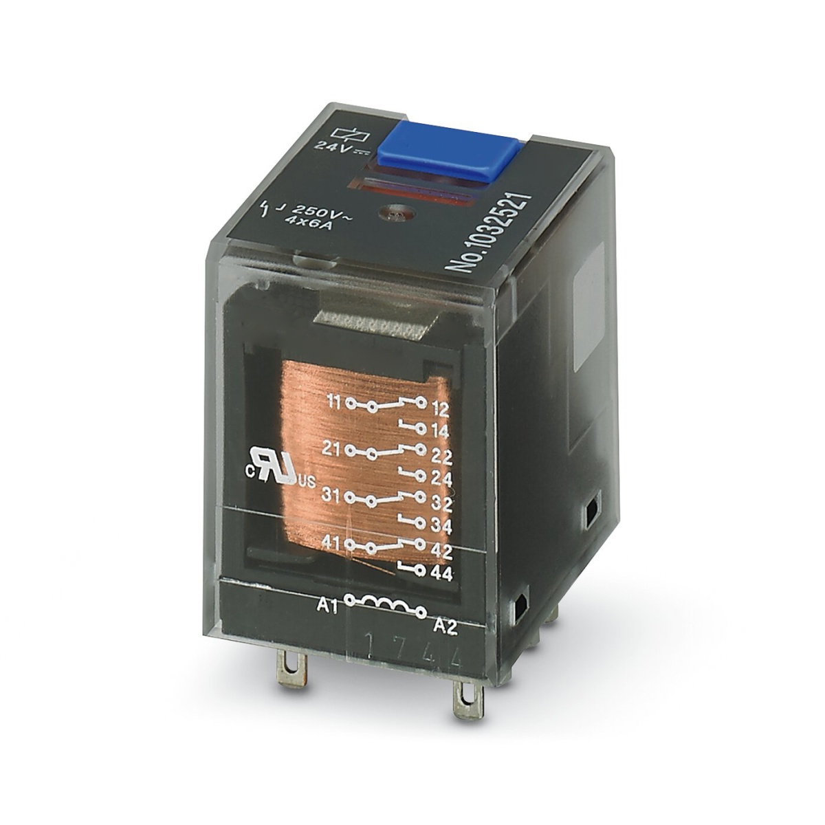 REL-IR-BL- 24DC/4X21, Одиночное реле