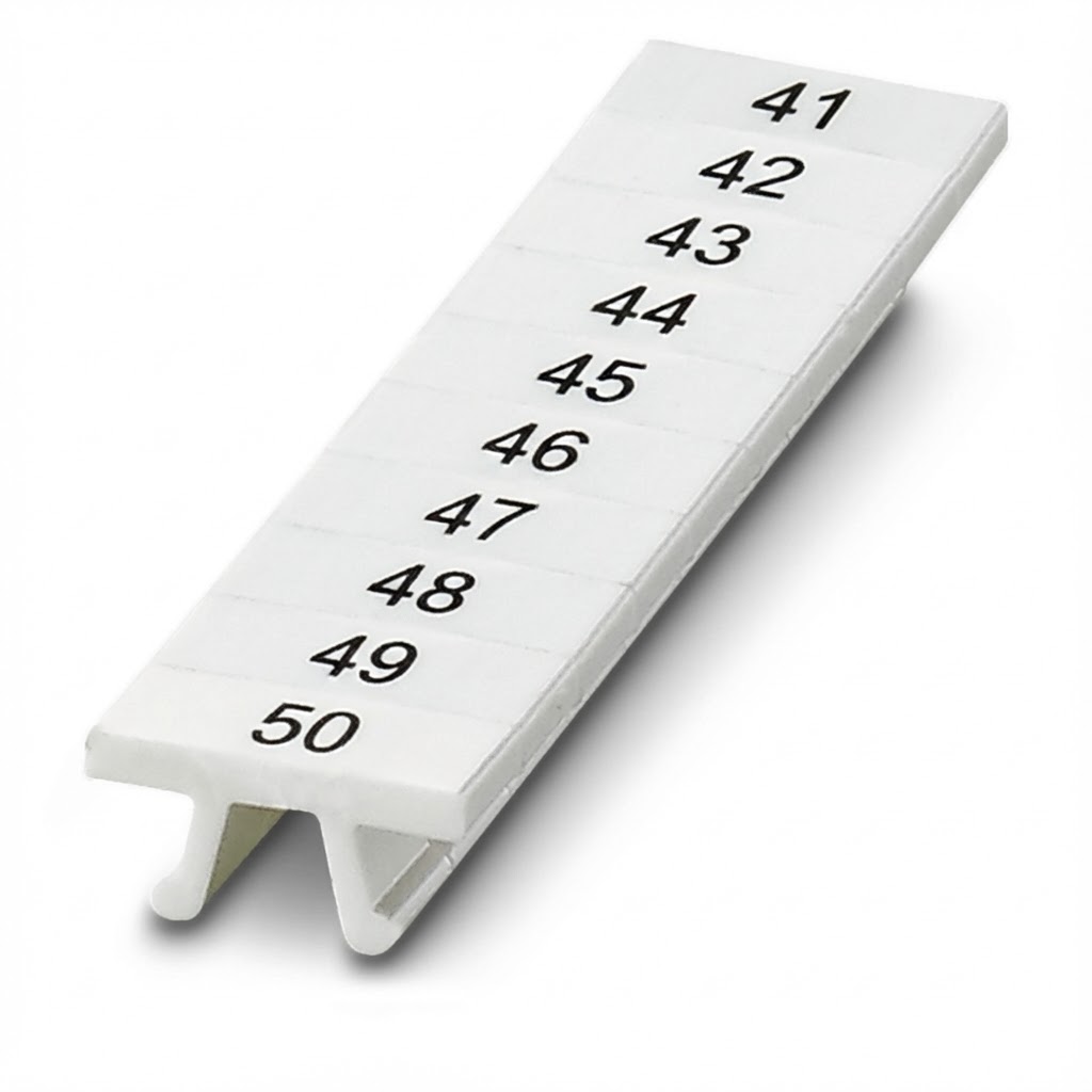 ПМК 4,ВЕРТ: 41-50, Шильдик маркировочный в составе полосок (по 10 шильдиков)