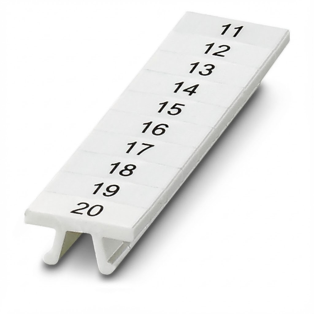 ПМК 4,ВЕРТ: 11-20, Шильдик маркировочный в составе полосок (по 10 шильдиков)