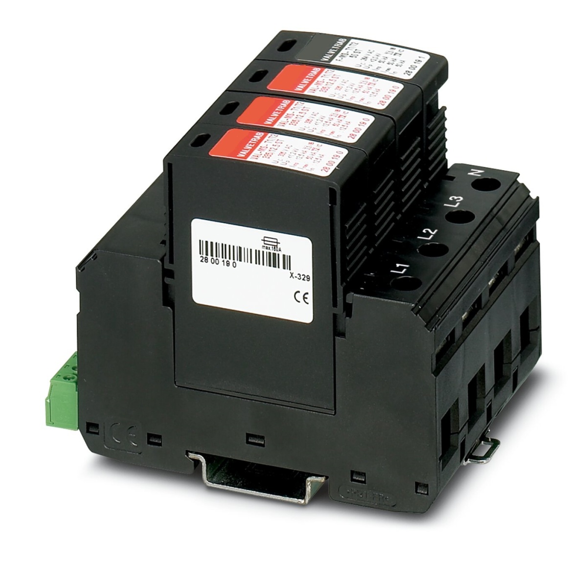 VAL-MS-T1/T2 335/12.5/3+1-FM, Молниеотвод / разрядник для защиты от импульсных перенапряжений типа 1/2
