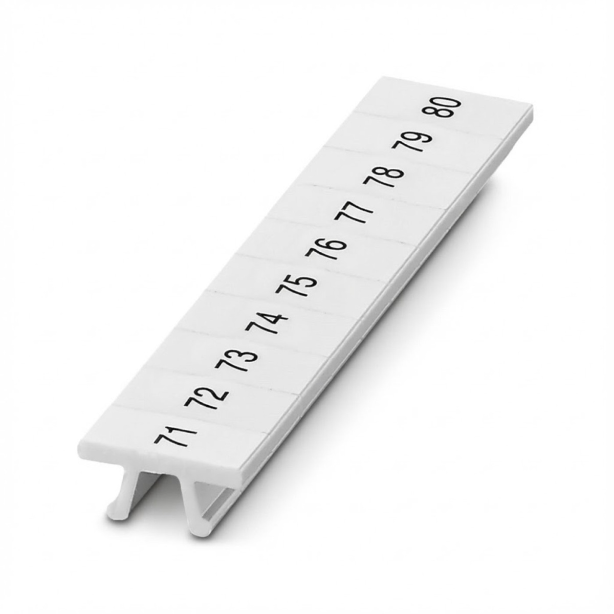 ПМК 5,ГОРИЗ: 71-80, Шильдик маркировочный в составе полосок (по 10 шильдиков)