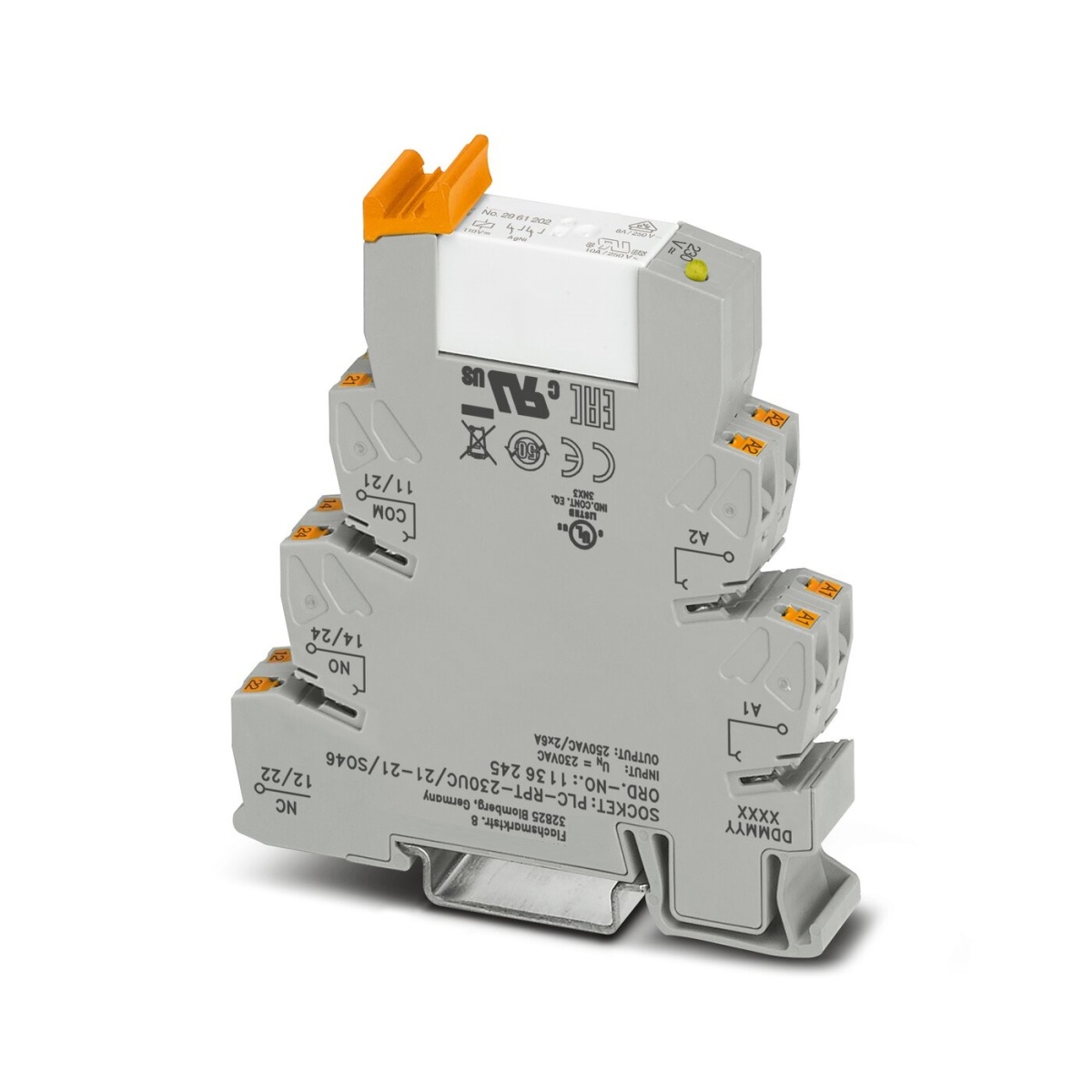 Реле в наборе: база реле PLC-BSC-230UC/21-21/SO46 + вставное реле HF115F/110-2ZS4B/ 60203001 (РПВM-2-110D-2)