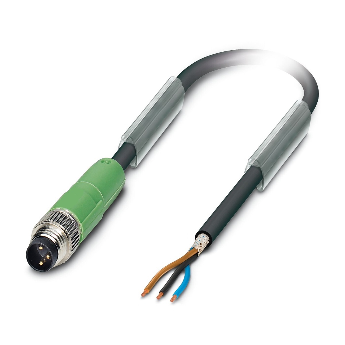 SAC-3P-M 8MS/ 3,0-PUR SH, Кабель для датчика / исполнительного элемента