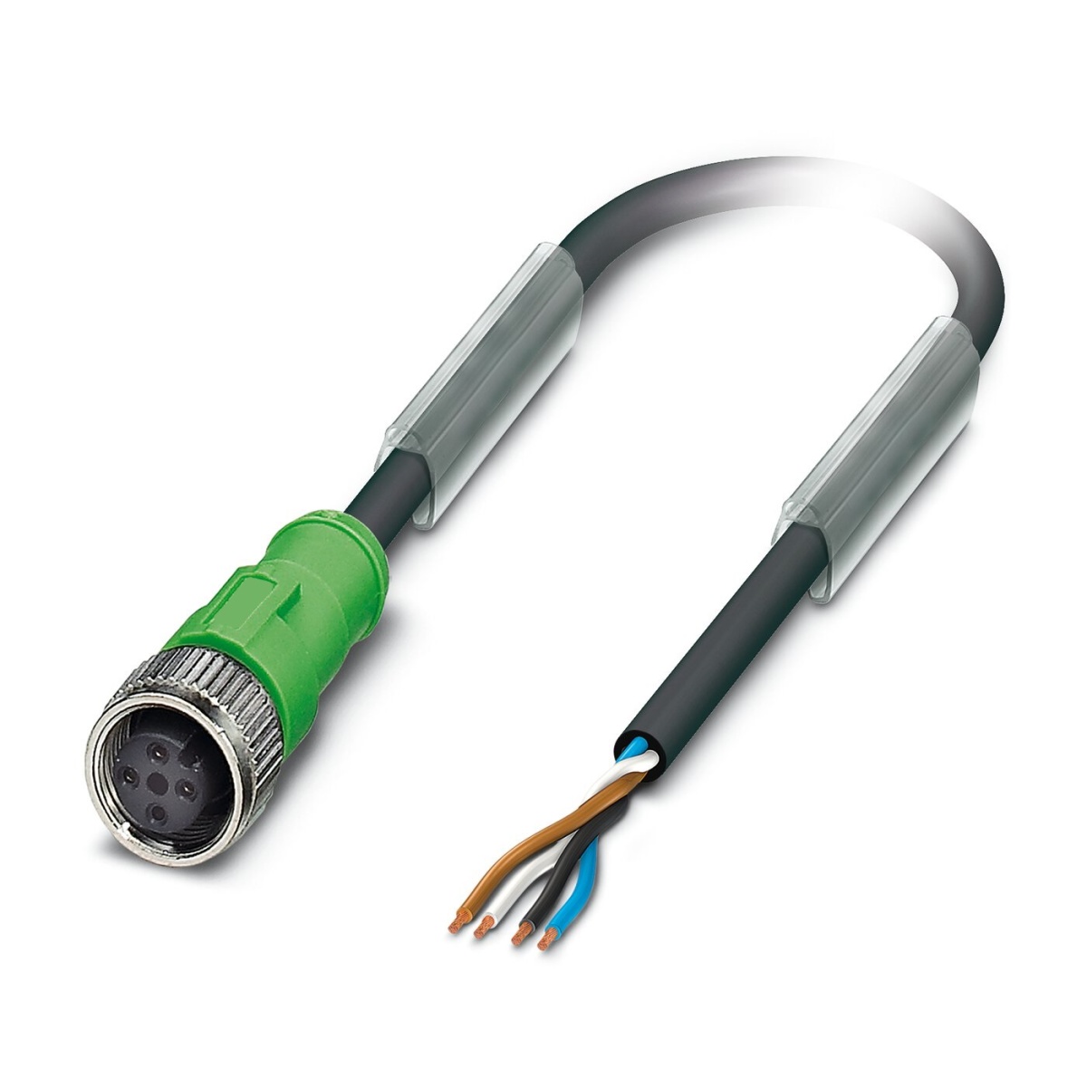SAC-4P- 1,5-PVC/M12FS, Кабель для датчика / исполнительного элемента