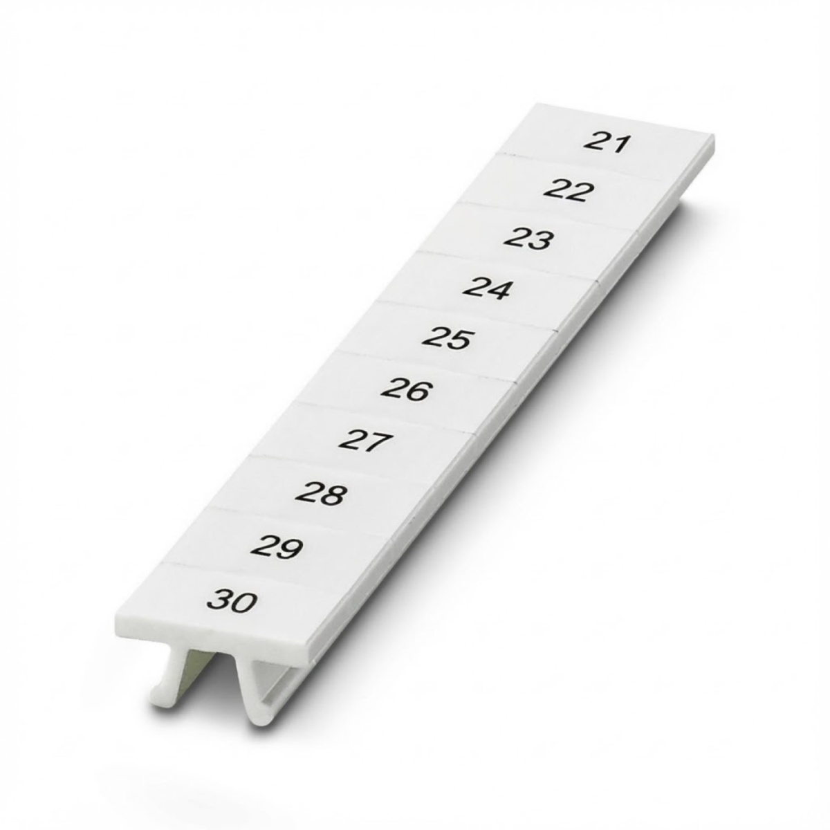 ПМК 6,ВЕРТ: 21-30, Шильдик маркировочный в составе полосок (по 10 шильдиков)