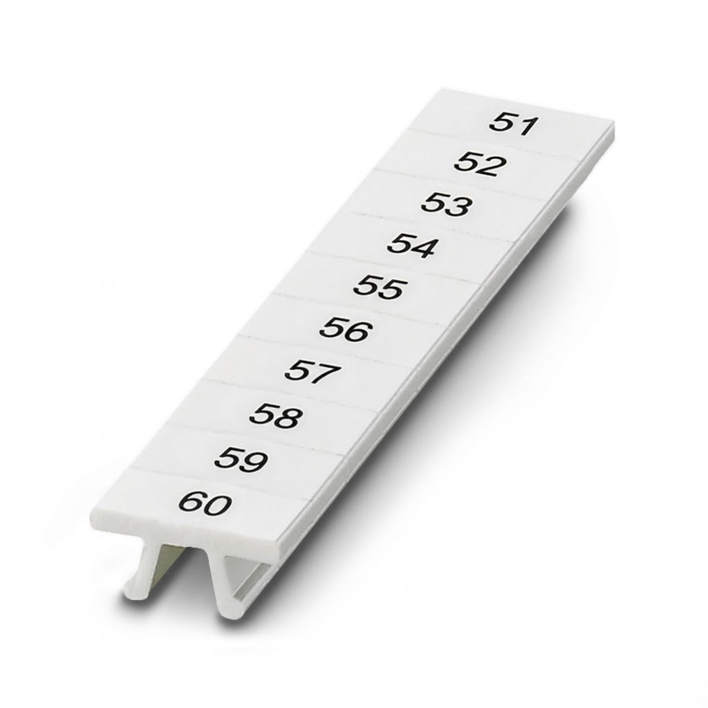 ПМК 5,ВЕРТ: 51-60, Шильдик маркировочный в составе полосок (по 10 шильдиков)
