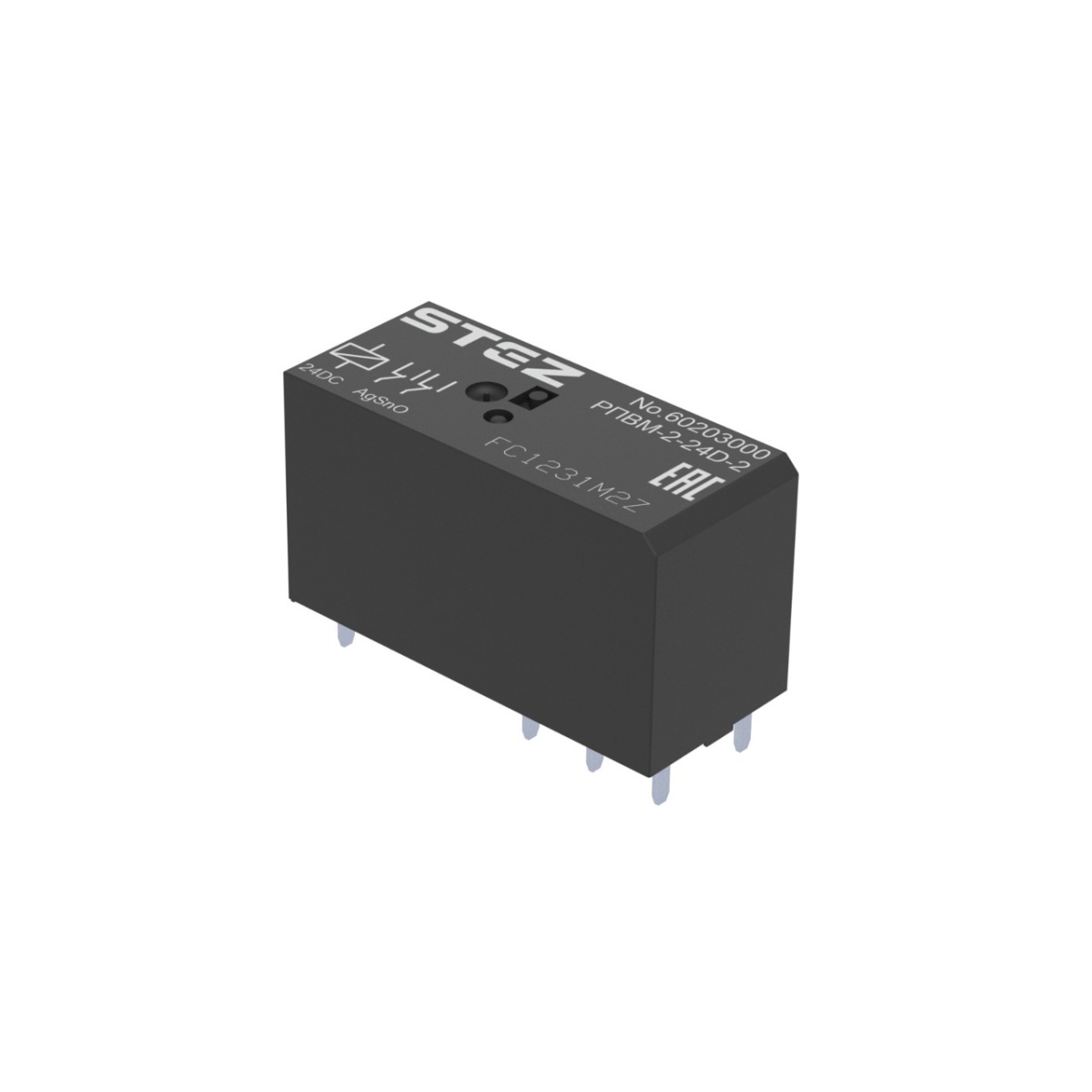 РПВМ-2-24A-2, Реле вставное, 2 контакта