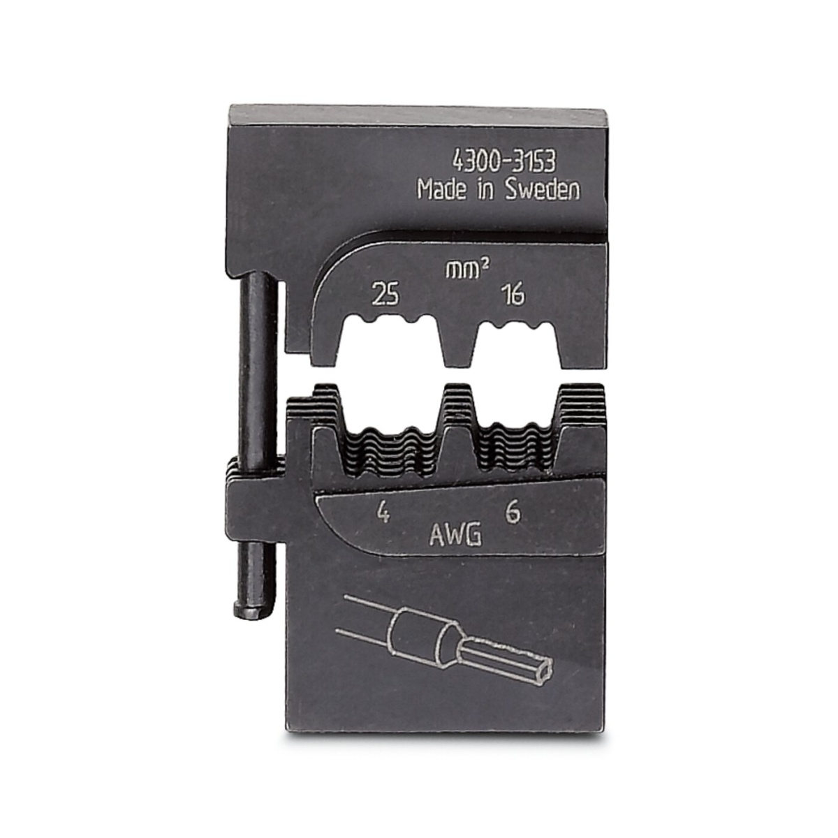 CRIMPFOX-M 25/DIE, Вставка для обжим. инструмента