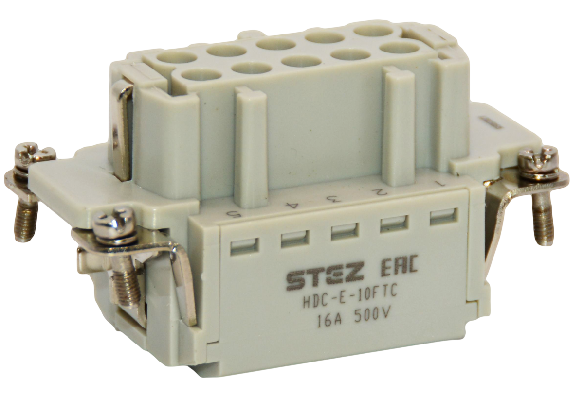 HDC-E-10FTC, Вставка контактная, постоянное число полюсов