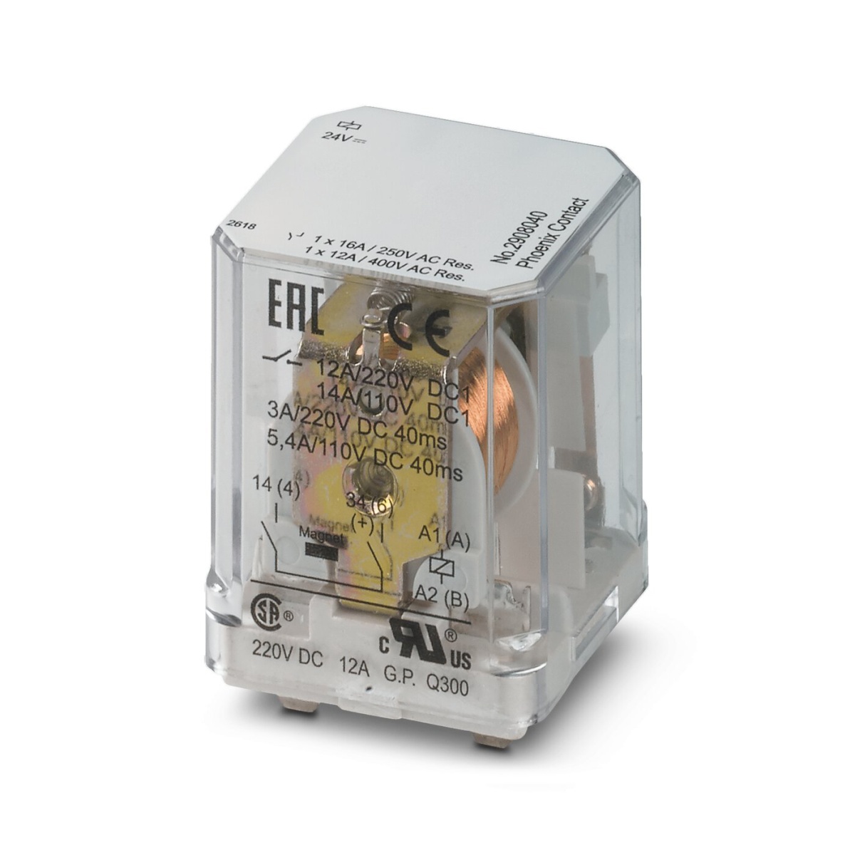 REL-PR1-24DC/1/MB, Одиночное реле