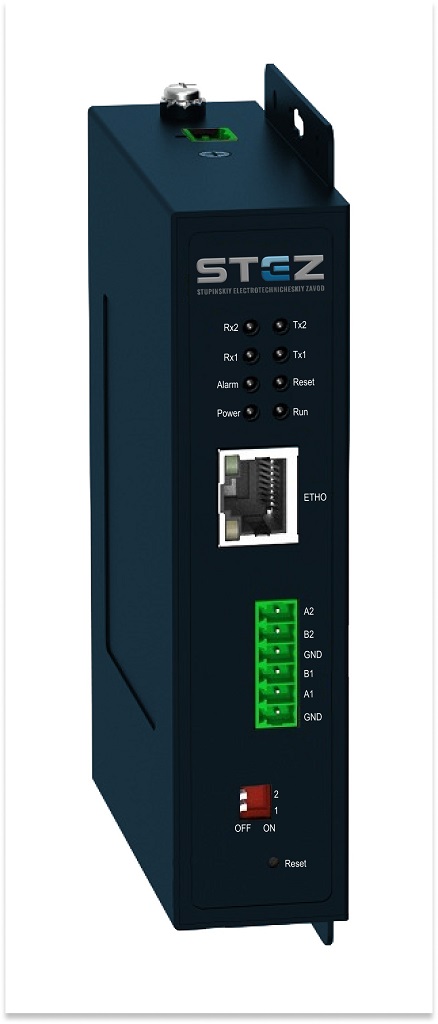 STEZ-GW-1ETH-2RS232, Преобразователь протоколов