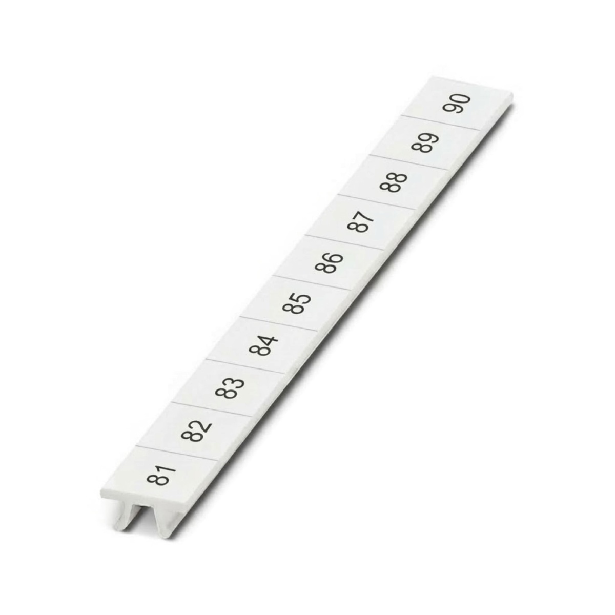 ПМК 10,ГОРИЗ: 81-90, Шильдик маркировочный в составе полосок (по 10 шильдиков)