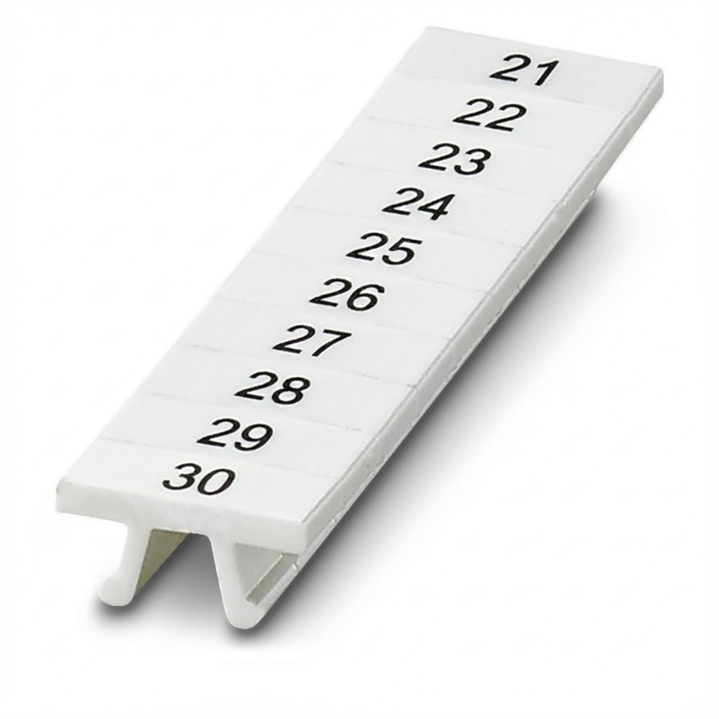 ПМК 4,ВЕРТ: 21-30, Шильдик маркировочный в составе полосок (по 10 шильдиков)