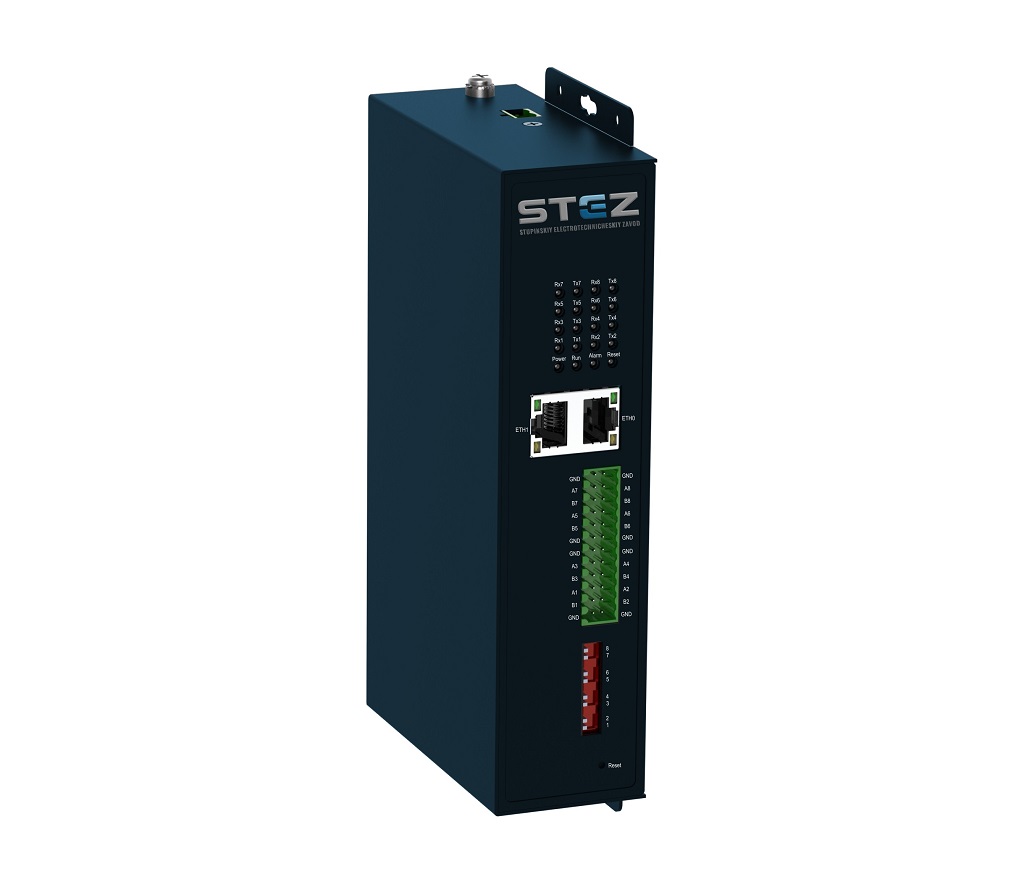 STEZ-GW-COM-2ETH-8RS485, Преобразователь интерфейсов