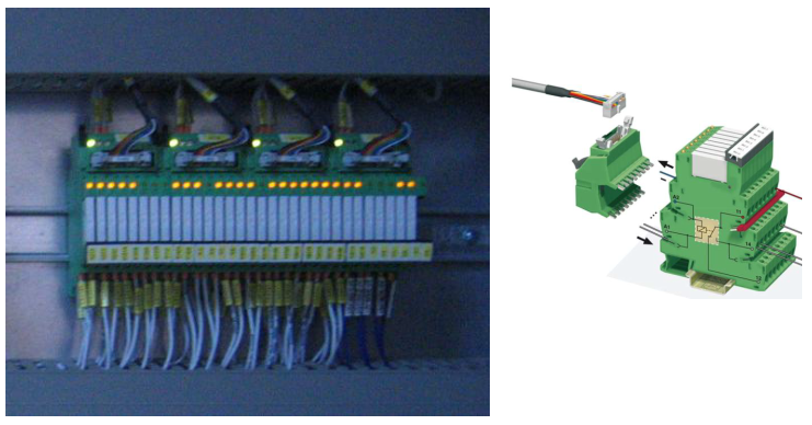 Рис. 5. Подключение реле PLC с помощью адаптера PLC-V8